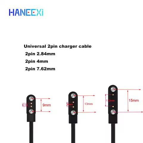 Universal 2pin Smart Watch Charger cable Magnetic Charging 2 Pin 9mm 4mm Charger For 99% Smart Watch