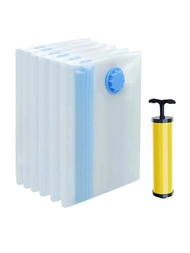 6 Packs Space Saver Bags Compression Storage Bags For Comforters And Blankets, Vacuum Sealer Bags Fo