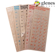 GLENES Keyboard Letter Sticker Transparent For PC Russian Film Hebrew Korean Dust Protection Languag