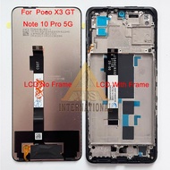 IPS ของแท้สำหรับ Xiaomi Poco X3 GT LCD จอแสดงผล Digitizer สัมผัสขอบจอสำหรับ Xiaomi Poco M3 Pro 4G 5G