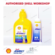 Shell Advance Scooter Engine Oil AX5 Gear Oil 15W40 80W90 Minyak Hitam 4T