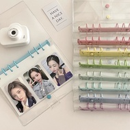 Clear Cover Card File Color Spine (File Only) A6 Size 6 Rings (Long Type) Storage Book Collection (A