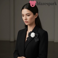 BLAZESPARK Black Ribbon Pin, Breast Cancer Skin Cancer Black Bow Brooch Pin, Sweet Camellia Lapel Pi