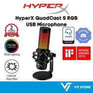 HyperX QuadCast S 4P5P7AA RGB Lighting USB Condenser Gaming &amp; Streaming Microphone - For PC PS4 Mac