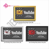 Wall Clock Decorative Display Wall Decor Play Button Youtube Shabby Chic Home Room B