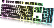 HK Gaming Pudding Keycaps Set | Doubleshot PBT Keycap Set | Full 108 OEM Profile Key Set | ANSI US-Layout | For Mechanical Keyboard | Compatible with Cherry MX, Gateron, Kailh, Outemu | Black