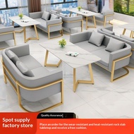 Modern Business Negotiation Table & Chairs | 4-Seater Sofa Set for Coffee Shop & Sales Office
