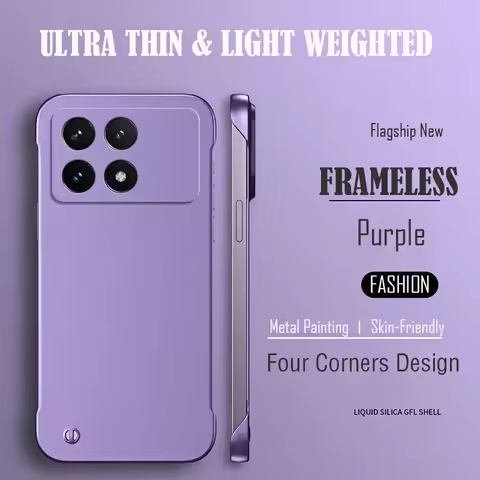 Metal Surface Painted Pattern Ultra Thin Frameless Phone Case For XIAOMI Poco X7 X6 X6 F6 F5 Pro F3 