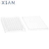 XIANEE 1/5Pcs Tissue Culture Plate, 96 Well Flat Bottom Experiment Instrument Tools, Durable Plastic