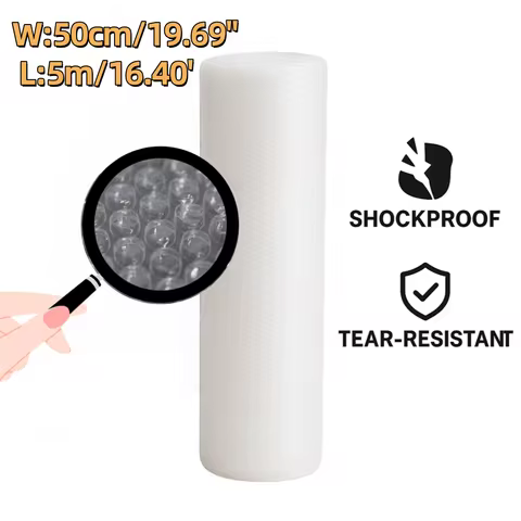 50cm x 5m Industrial Wide Bubble Wrap Roll Extra Large Heavy-Duty Protection for Furniture Electroni