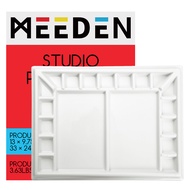 MEEDEN Ceramic Paint Palette Studio 17 Compartments Watercolor Special Coating Easy To Mix Colors Fo