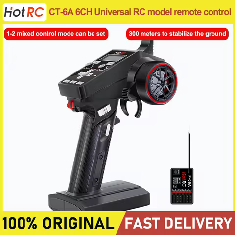 Hotrc CT-6A 4-9V 2.4GHz 6CH RC Transmitter F-06A PWM Receiver For RC Model Car/Ship/Tank (CT600 CT-6