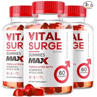 (3 Pack) Vital Surge Male Gummies - Men's Performance Gummies MAX Strength VitalSurge Advanced Formu