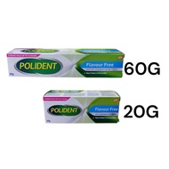 POLIDENT FLAVOUR FREE CREAM 20G (EXP:11/2026) | 60G (EXP:06/2026)