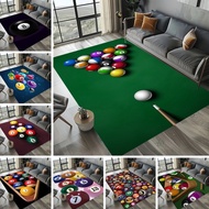 Billiard Gaming Black Pool 8 Ball Area Mat for Toilet Kitchen Sofa Chairs Living Room Decoration Non