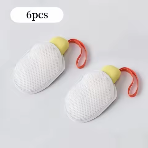 6-piece soap foaming bag | Mesh storage bag, used for lathering soap, can also be used as a body scr