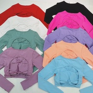 X8 Gym, Yoga, Aerobic, Pilates Long Sleeve Sports Crop Top