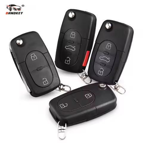 Dandkey Remote Folding Key Shell 2 2+1 3 3+1 Buttons For VW Volkswagen Golf 4 5 6 Passat B5 B6 Polo 