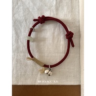 Suzyacc Kr999 Silver Red Date Bracelet Luxury Unique New Year Gift for Best Friend Fashionable Jewel