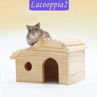 [Lacooppia2] Wooden Hamster | Small Animal Habitat Hut, Hamster Habitats Decor, Small Animal Hamster Hut