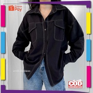 KEMEJA PREMIUM KOREAN STYLE ASOKA Kaylee Shirt 2198 - Women's Top Office Shirt Casual - Pocket Shirt