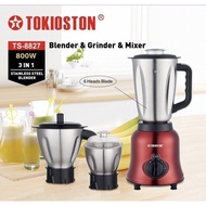 Tokioston 3in 1 Stainless Steel Blender & Grinder Ts- 8827