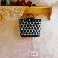 【訂製】Handmade手工編織黃麻繩編織袋/手提包/仿木紋手提包