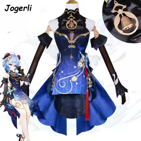 Jogerli Genshin Impact Lantern Festival Shenhe Xingqiu Ganyu Cosplay Costumes Frostflower Dew Game H
