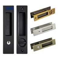 Sliding Door Lock Handle Door Latch Lock for Barn Hide Handle Interior Door Pull Locks Wood Door Hardware Parts