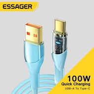 Essager 7A 100W c-type cable charging transparent fast charging cable usb to c-type cable OPPO Realm