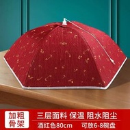保溫菜罩家用現貨加厚鋁箔食物罩飯菜防塵簡約大號折疊菜罩