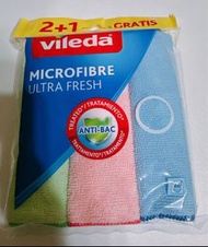 全新  vileda 微力達抗菌強效全能抹布３片裝