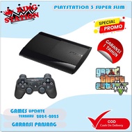PS3 SUPER SLIM PLAYSTATION HDD INTERNAL BEBAS REQUEST GAMES + 2 STICK