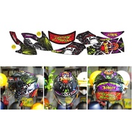 JOKER hood sticker for 3/4 helmet