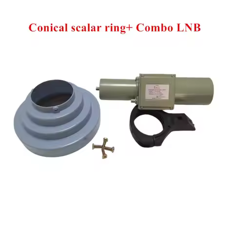 Universal Ku Band & 5150MHz C Band LNBF combo C/Ku band LNB Intergrated With Conical Scalar Ring & L
