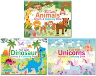 Age 3-6 Fun with Dinosaur Activity & Colouring Activity book for kids สมุดกิจกรรมเด็ก ไดโนเสาร์  จัด