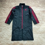 Jaket vintage coach ADIDAS big logo hitam daleman sherpa size M