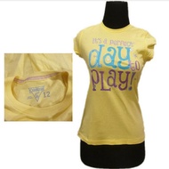 OSHKOSH GIRL EST 1895 SMILE YELLOW T-SHIRT SIZE 12