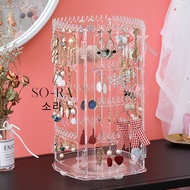 SORA Tempat Penyimpanan Anting Rak Organizer Import Akrilik Putar 360