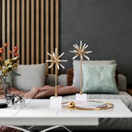 Rzone Modern Light Luxury Home Decoration Ornaments Crystal Metal Sun Stone Flower Living Room Entra