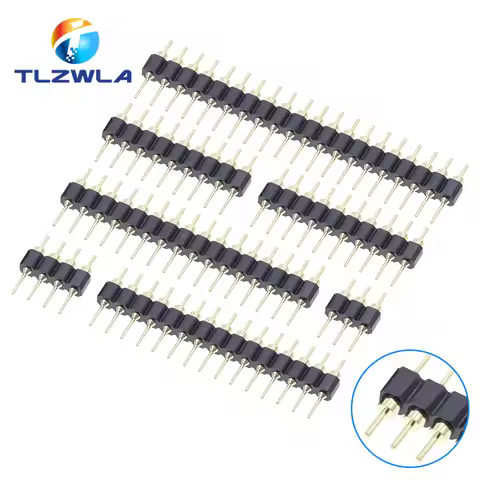 10PCS 2.54MM 1x40P Connector Round Hole Male Head Row Needles 1*2p 3p 4p 5p 6p 7p 8p 9p 10p 12p 20p 