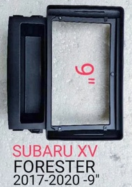 กรอบจอแอนดรอยด์ หน้ากากวิทยุ หน้ากากวิทยุรถยนต์ SUBARU FORESTER/XV 2015-2020 สำหรับใส่จอ android 9"