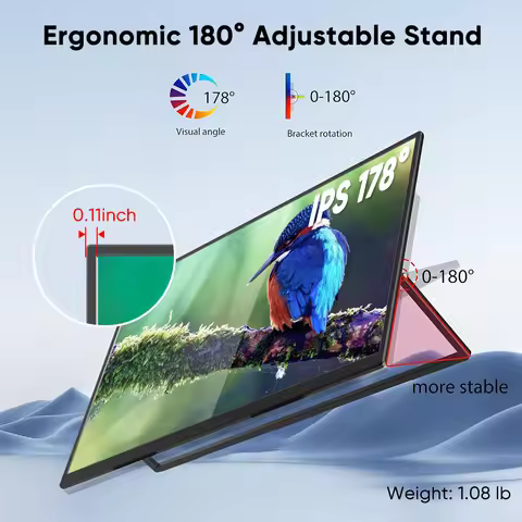 Wholesale Bulk Price 13 Inch 2K QHD 2160*1350 IPS Screen Monitor Dual Speakers Type-C HD Portable Mo
