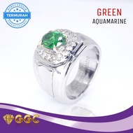 Cincin Batu Green Aquamarine Size Kantoran