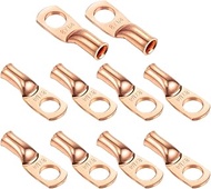 Ampper Heavy Duty Copper Wire Lugs, UL Eyelets Ring Crimp Copper Terminal Connectors for Battery Cab