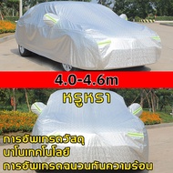 ทนทานนาน 100 ปี ผ้าคลุมรถเก๋ง100%กันรังสี UV กันฝน กันน้ำ ทุกรุ่น วัสดุผ้าอ็อกซ์ฟอร์ดเกรดสูง รับประก