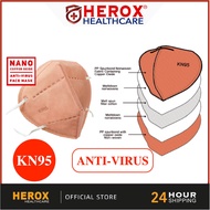 HEROX 1PC 5 LAYERS 3D NANO COPPER OXIDE 5PLY KN95 MASK REUSABLE NON MEDICAL H0037