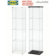 🔥READY STOCK🔥 IKEA Detolf Glass Door Cabinet rak kaca ikea kabinet ikea hitam putih rak display ikea