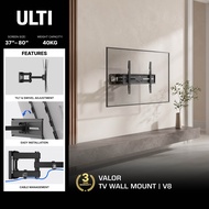 ULTI Valor TV Wall Mount Bracket | 37–80 Inch Flat & Curved TVs | VESA 600x400mm | Up to 40kg | V8