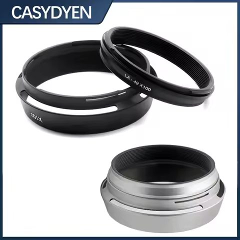 Metal Lens Hood Screw Adapter Ring 49mm For FUJIFILM X100 X100S X100T X100F Replaces LH-X100 Lens Ho